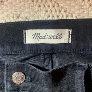 Madewell slim wide leg black jeans